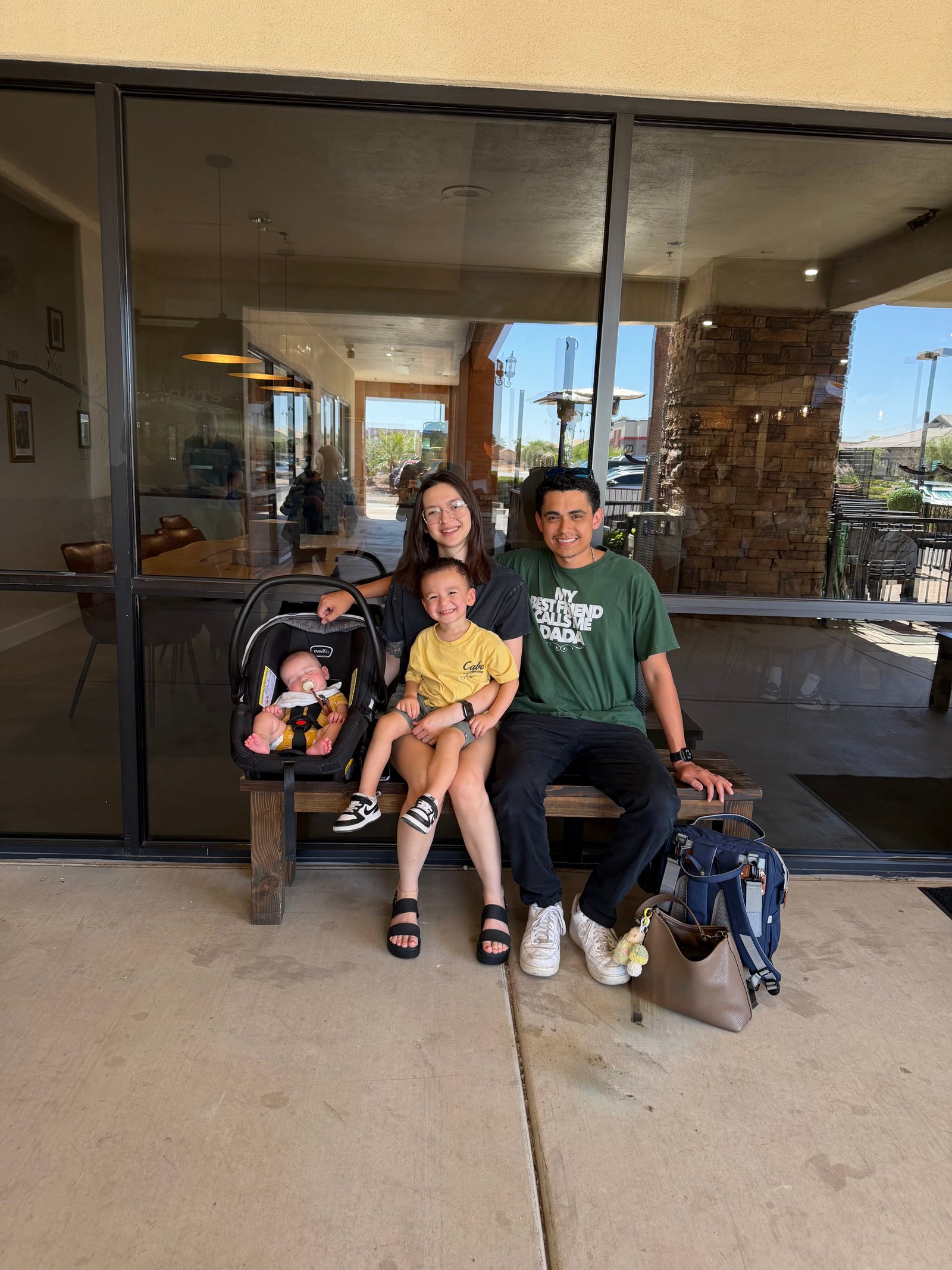 David Escobar, founder of BumprAZ, with his family in Maricopa, Arizona